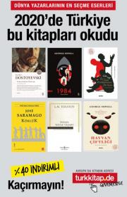 2020'de Türkiye Bu Kitapları Okudu - Efsane Olmuş Kitaplar (6 Kitap)